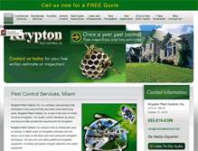 Tablet Screenshot of kryptonpestcontrol.com